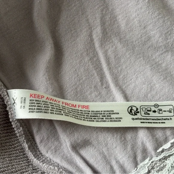 Anthropologie Daily Practice Goal Line Twofer Mini Dress White and Gray Lacey Lg - Picture 13 of 14